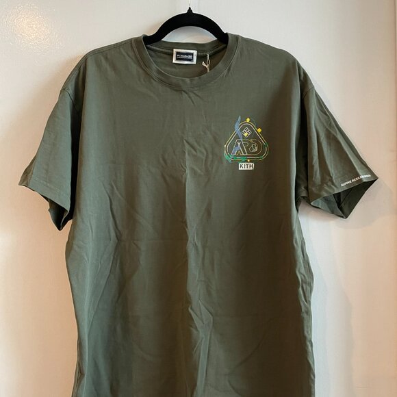 Kith Columbia Alpine Research Division Co-Branded Green T-Shirt (Size M) - NWT - Picture 1 of 5